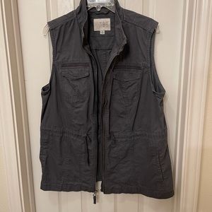 Gray Zip Vest